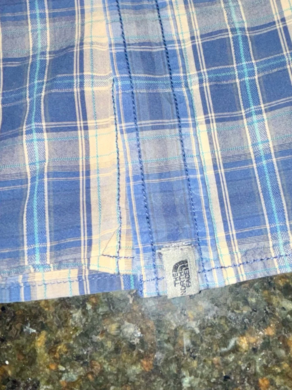 The North Face Light Blue & White Plaid Button-Down Shirt